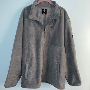 NWT Mens XXL Skechers Fleece Recovery Full Zip Gray Jacket